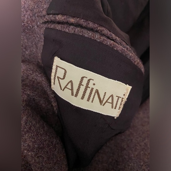 Raffinati Mens Burgundy Tweed Fleck Wool Classic Sport Coat Blazer Jacket - Picture 7 of 8